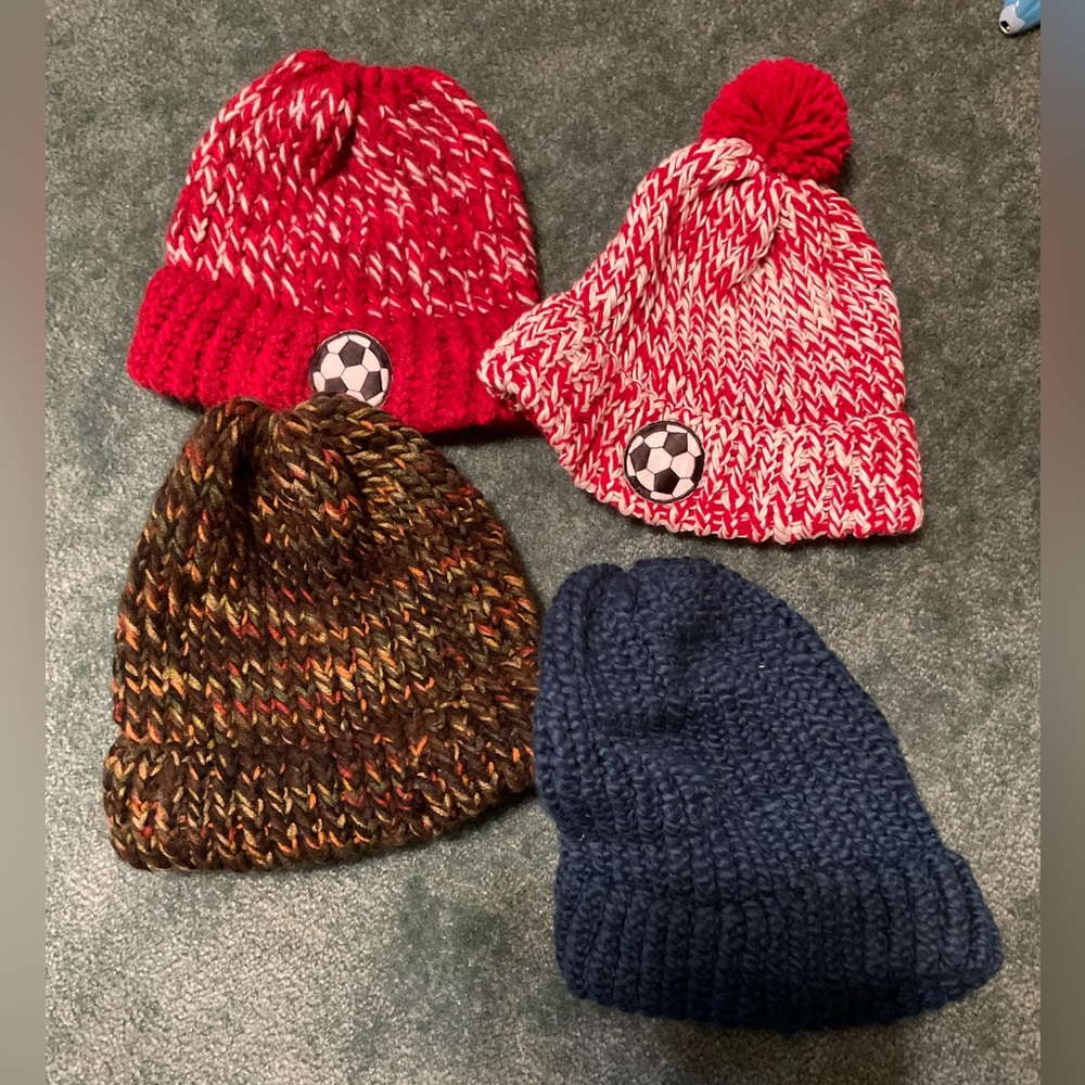Homemade toboggan hats